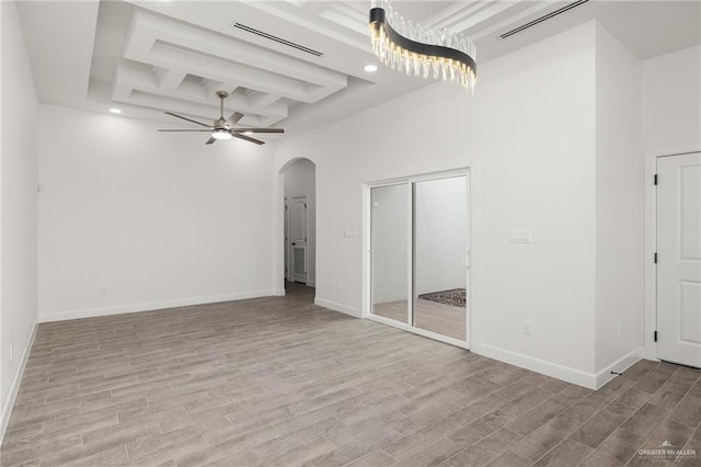 unfurnished bedroom featuring light wood-type flooring