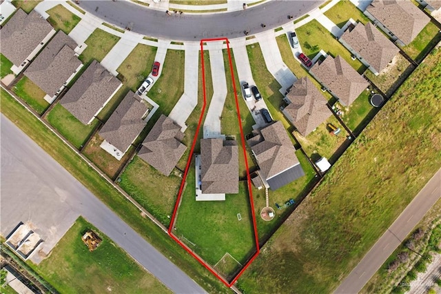 bird's eye view featuring a residential view