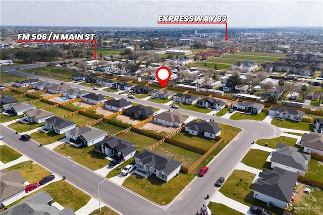birds eye view of property