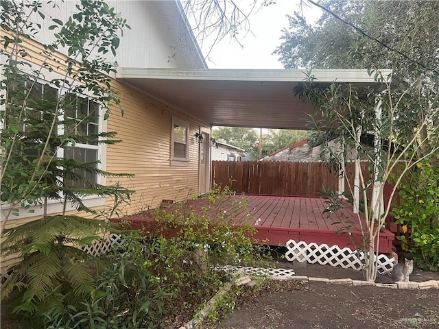 view of wooden deck