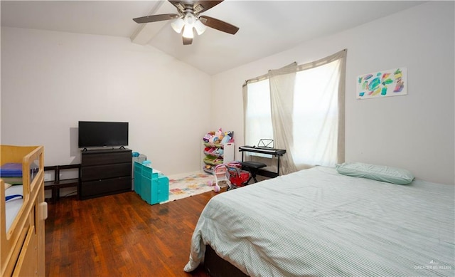 275 Violeta St, San Benito, TX 78586 - bedroom with dark wood-style flooring and a ceiling fan