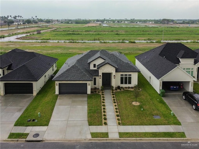 bird's eye view with a rural view