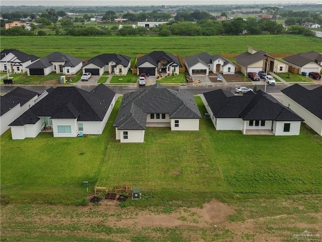 bird's eye view with a residential view