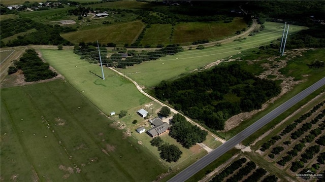 1806 N Doolittle Rd, Edinburg, TX 78542 - aerial view of property's location featuring rural landscape