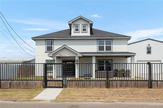 view of front of home with a porch