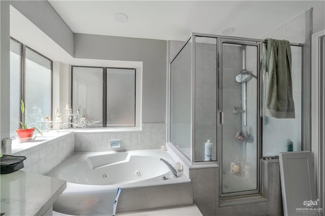 3805 N 1st St, Mcallen, TX 78501 - bathroom with a jetted tub and a stall shower