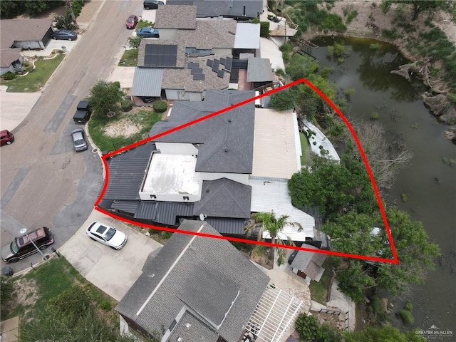 1909 Lake Point Dr, Mission, TX 78572 - birds eye view of property featuring a water view