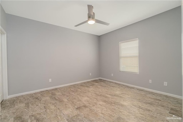 empty room with ceiling fan