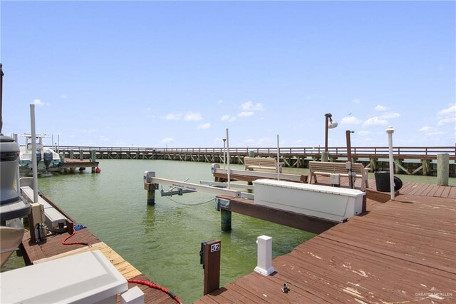301 Houston Ave, Port Isabel, TX 78578 - dock area with a water view and boat lift