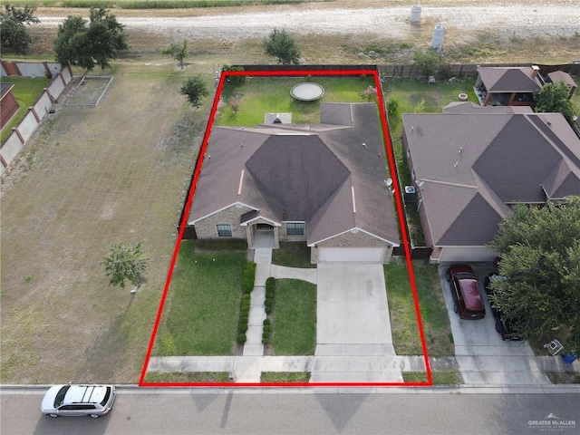 3517 N 43rd St, Mcallen, TX 78501 - view of property location with property boundaries highlighted