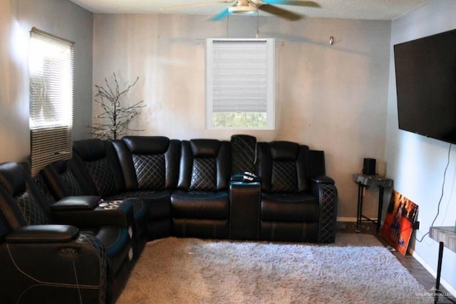 1100 Dormiendo St, Edinburg, TX 78539 - living room featuring ceiling fan and baseboards