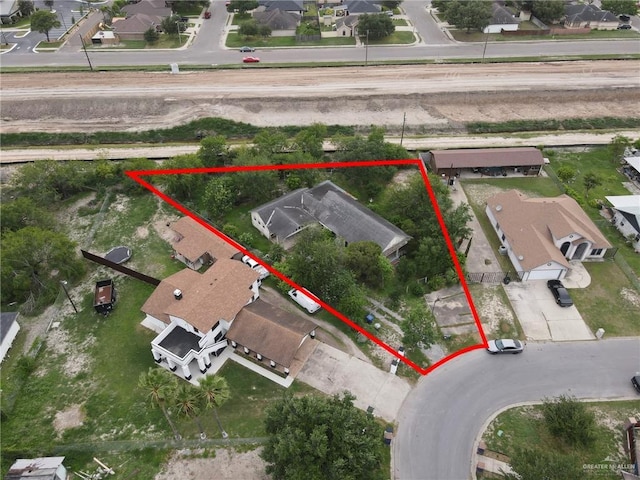 birds eye view of property featuring a residential view