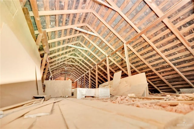 view of attic