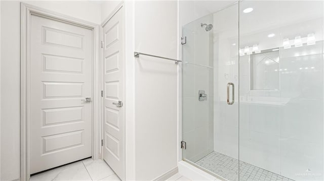 2201 Antelope Canyon St, Edinburg, TX 78541 - bathroom with a stall shower and tile patterned floors