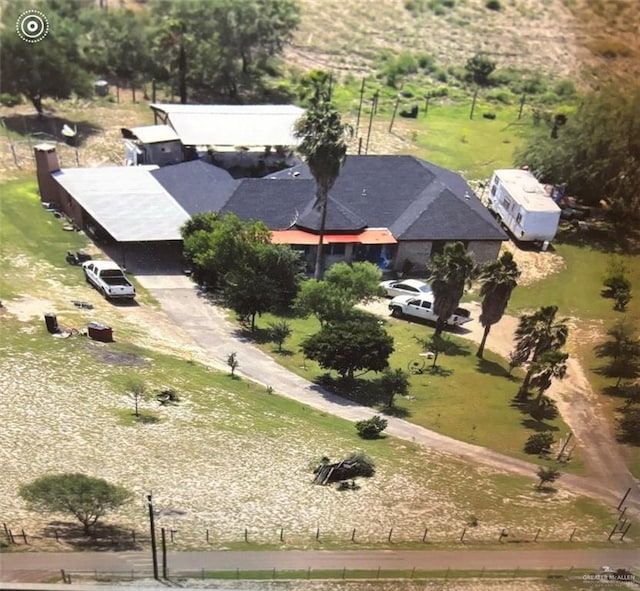 drone / aerial view featuring a rural view