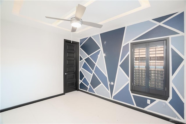 1916 N 46th St, Mcallen, TX 78501 - empty room featuring a ceiling fan and a raised ceiling
