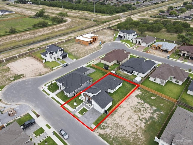3107 S Auburndale Ave, Edinburg, TX 78542 - aerial view of residential area with property parcel outlined
