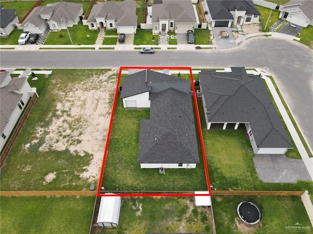 3107 S Auburndale Ave, Edinburg, TX 78542 - aerial view of residential area with property parcel outlined
