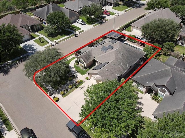 bird's eye view featuring a residential view