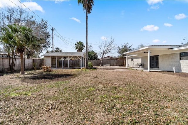 view of yard featuring a patio