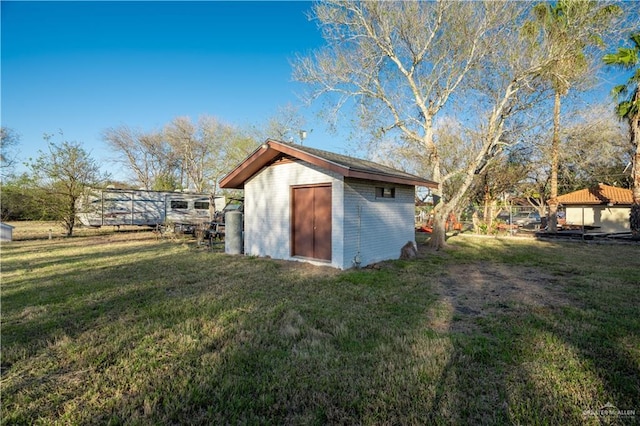 view of shed