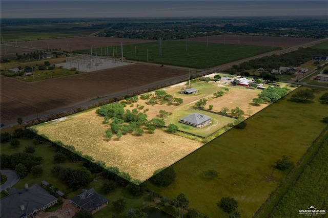 aerial view featuring a rural view