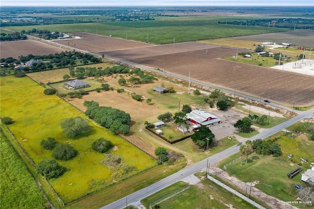 bird's eye view with a rural view