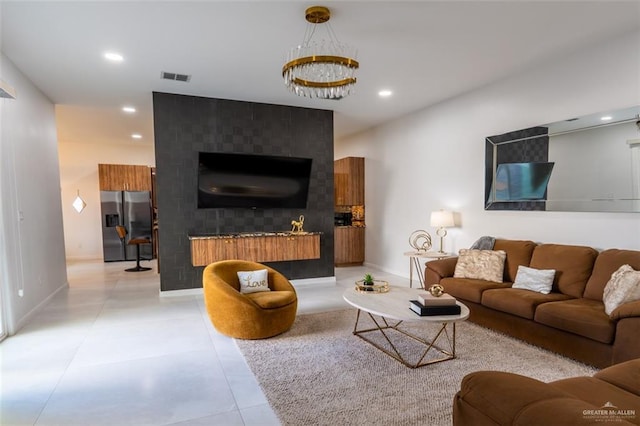 4225 Wichita Ave, Mcallen, TX 78503 - living room with recessed lighting and light tile patterned floors