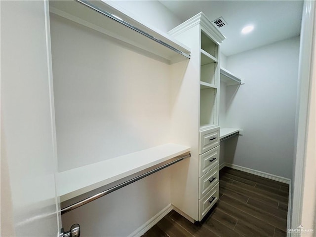 view of walk in closet