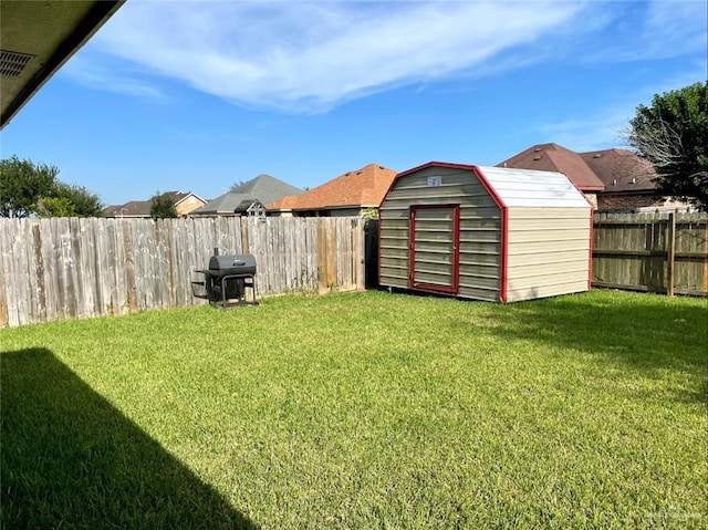 205 Msg Mario A Solis Ln, La Villa, TX 78562 - fenced backyard featuring a storage shed