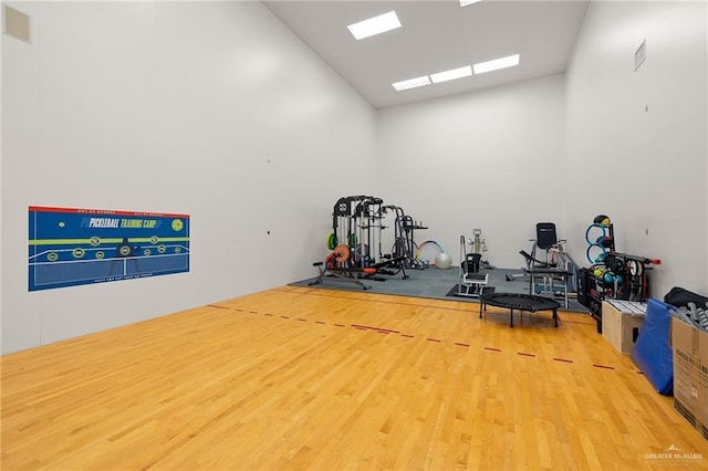 16408 Garrett Rd, Harlingen, TX 78552 - misc room featuring high vaulted ceiling and wood finished floors