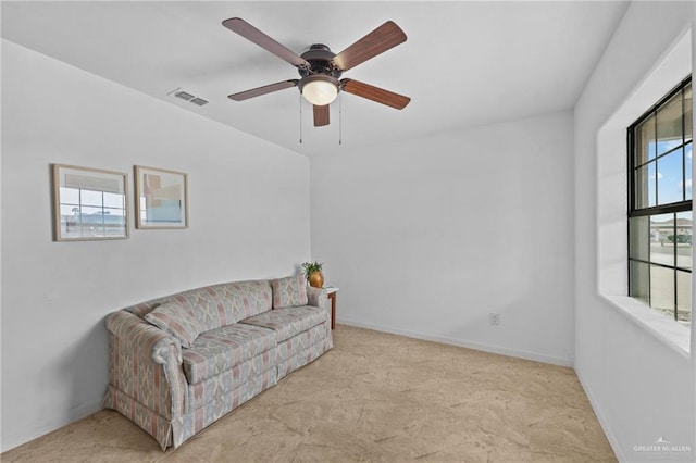 2005 E Bogey Dr, Mission, TX 78572 - living area featuring ceiling fan