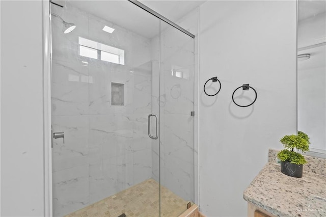 2005 E Bogey Dr, Mission, TX 78572 - bathroom with a marble finish shower and vanity