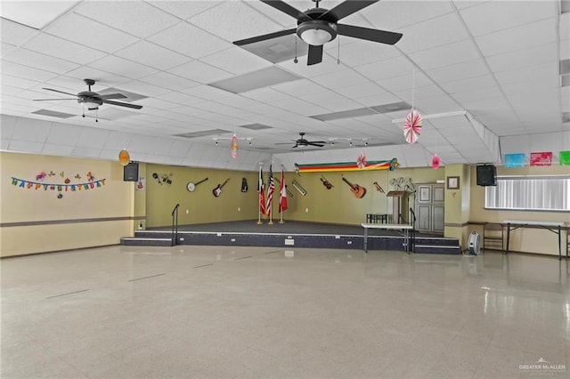 2005 E Bogey Dr, Mission, TX 78572 - miscellaneous room featuring ceiling fan and a paneled ceiling