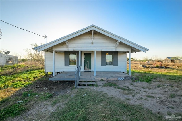 bungalow with covered porch