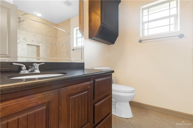 1704 Yellow Stone St, Edinburg, TX 78542 - full bath with tile patterned floors, toilet, a shower, and vanity