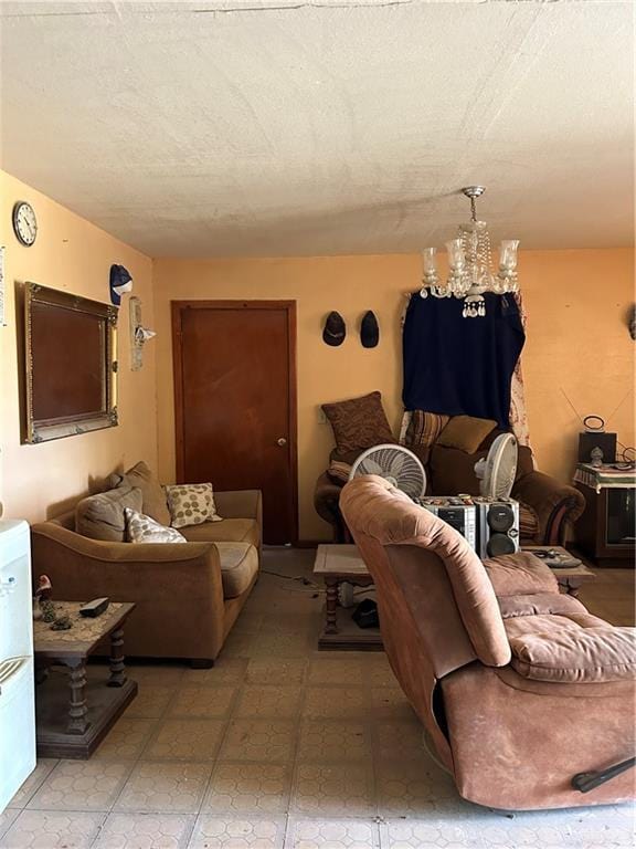 403 E San Benito St E Unit A, Rio Grande City, TX 78582 - living area featuring a chandelier