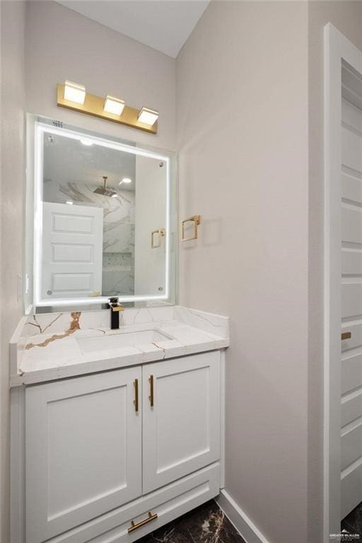 9510 N 71st Ln, Mcallen, TX 78573 - bathroom with marble look tiles and vanity
