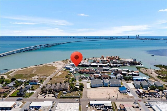 123 Windward Dr, Port Isabel, TX 78578 - drone / aerial view of a notable bridge and a large body of water