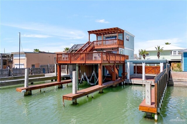123 Windward Dr, Port Isabel, TX 78578 - dock area featuring a water view