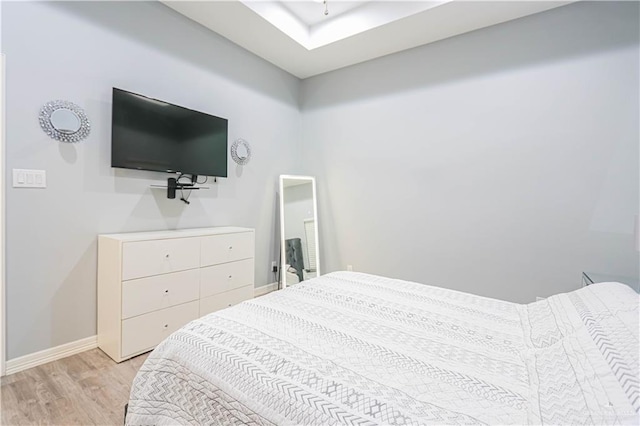 bedroom featuring light hardwood / wood-style floors