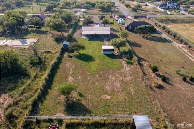 aerial view with a rural view