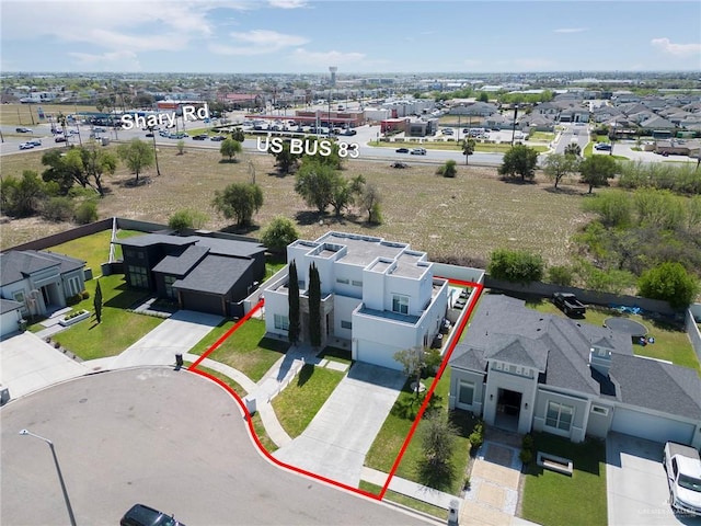 bird's eye view featuring a residential view
