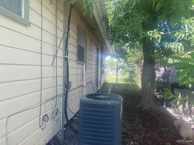 view of home's exterior with central air condition unit