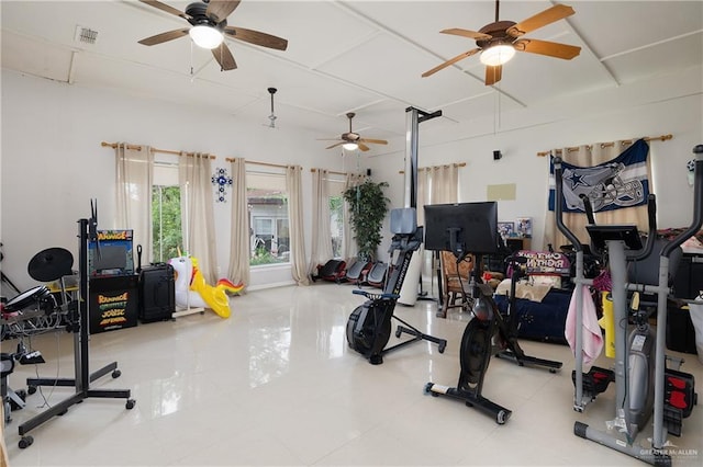 912 Bentsen Rd, Mcallen, TX 78501 - exercise area featuring ceiling fan