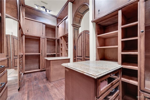 spacious closet featuring wood finished floors