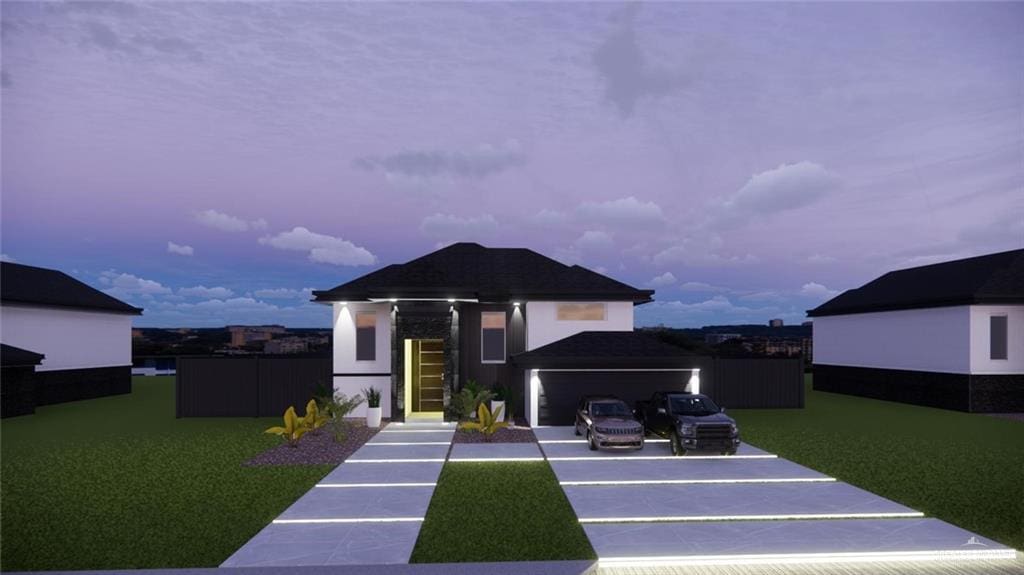 2606 Crisantema St, Mission, TX 78574 - view of front of property featuring concrete driveway and a garage