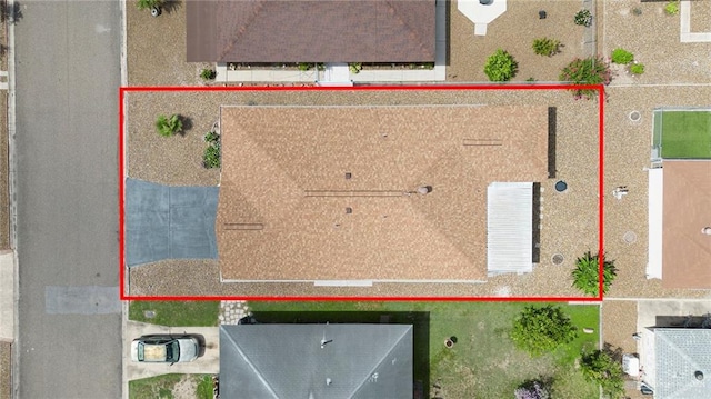 1815 Wilson St, Mission, TX 78572 - view from above of property featuring property boundaries highlighted