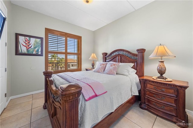 view of tiled bedroom