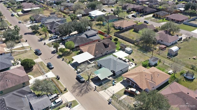 aerial view with a residential view